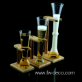 Ale Beer Glass with Wooden Stand
